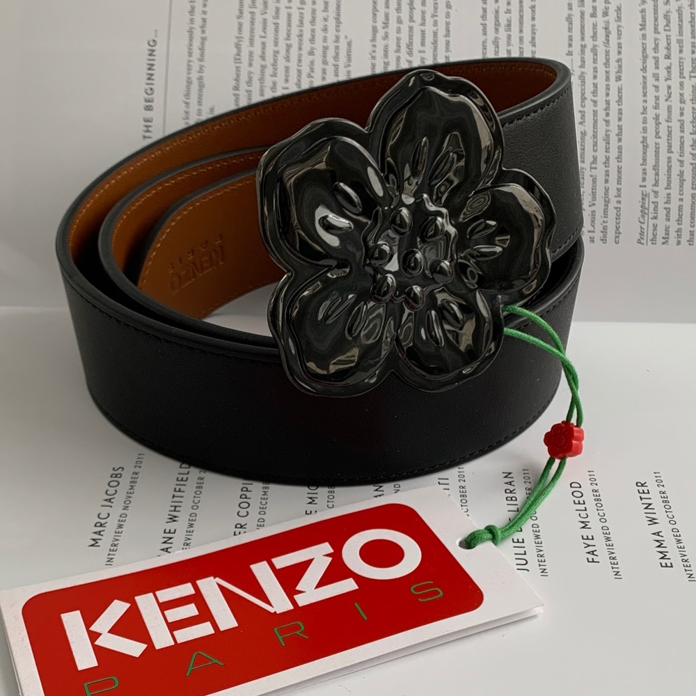 🔥🥰🔥 KENZO PARIS REVERSIBLE LEATHER BELT NEW